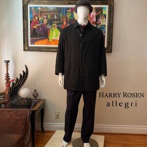 Harry Rosen Allegri Men’s Black Button Closure Trench Coat